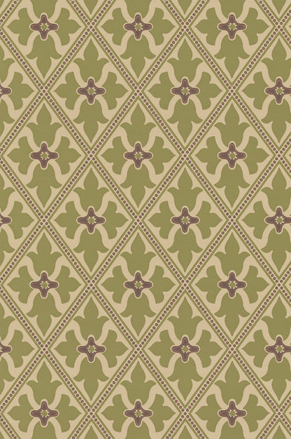 Bayham Abbey wallpaper by Little Greene in Citrine