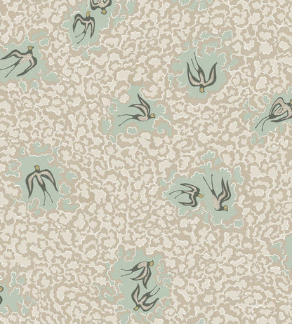Bea's Swallows Wallpaper by Josephine Munsey Cliffwell Stone and Radmoor Blue