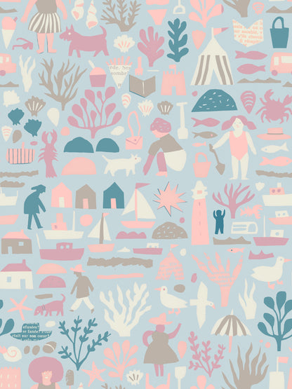 Beach Misty mural by Bien Fait