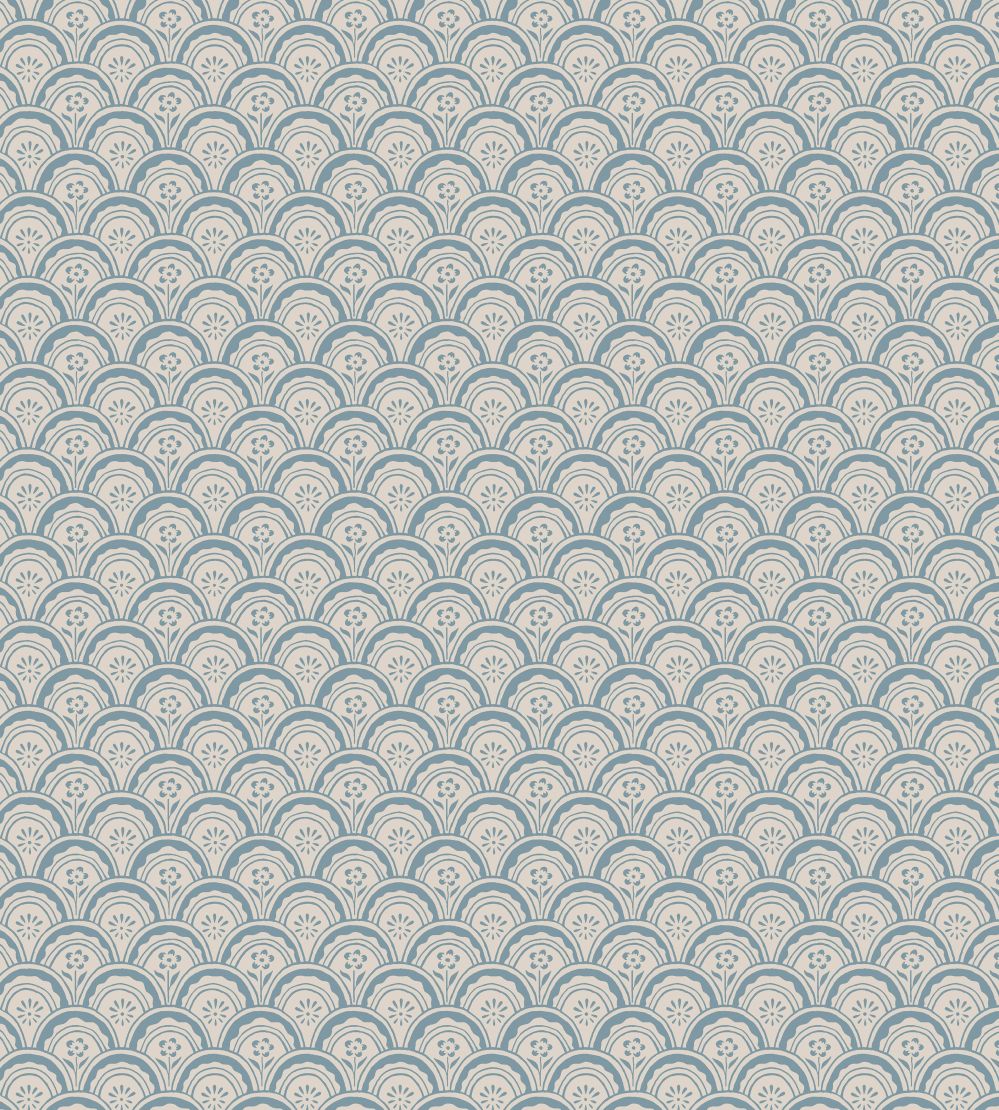 Beata Wallpaper by Sandberg Misty Blue