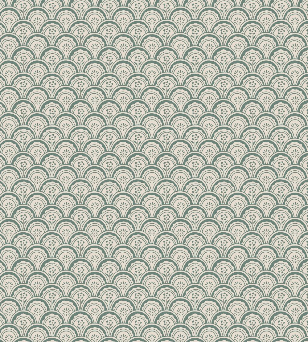 Beata Wallpaper by Sandberg Moss Green