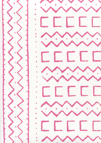 Beau Rivage Magenta on White wallpaper by Alan Campbell
