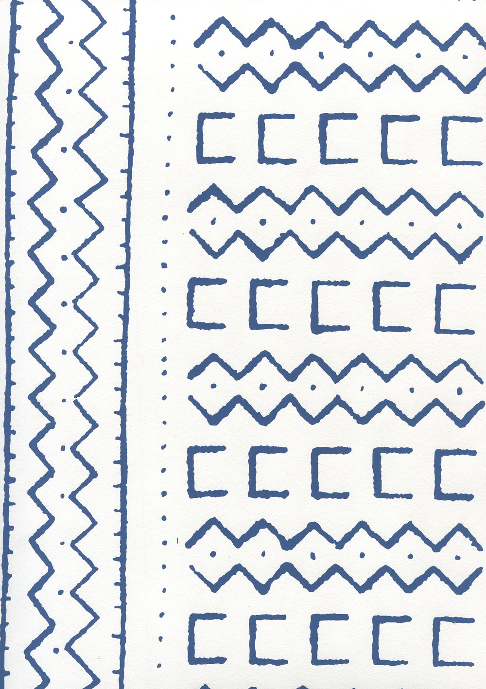 Beau Rivage Navy on White wallpaper by Alan Campbell
