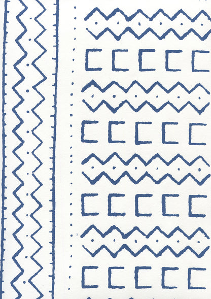 Beau Rivage Navy on White wallpaper by Alan Campbell