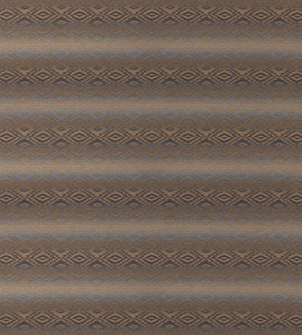 Beaumaris Fabric by Mulberry Home Granite/Blue