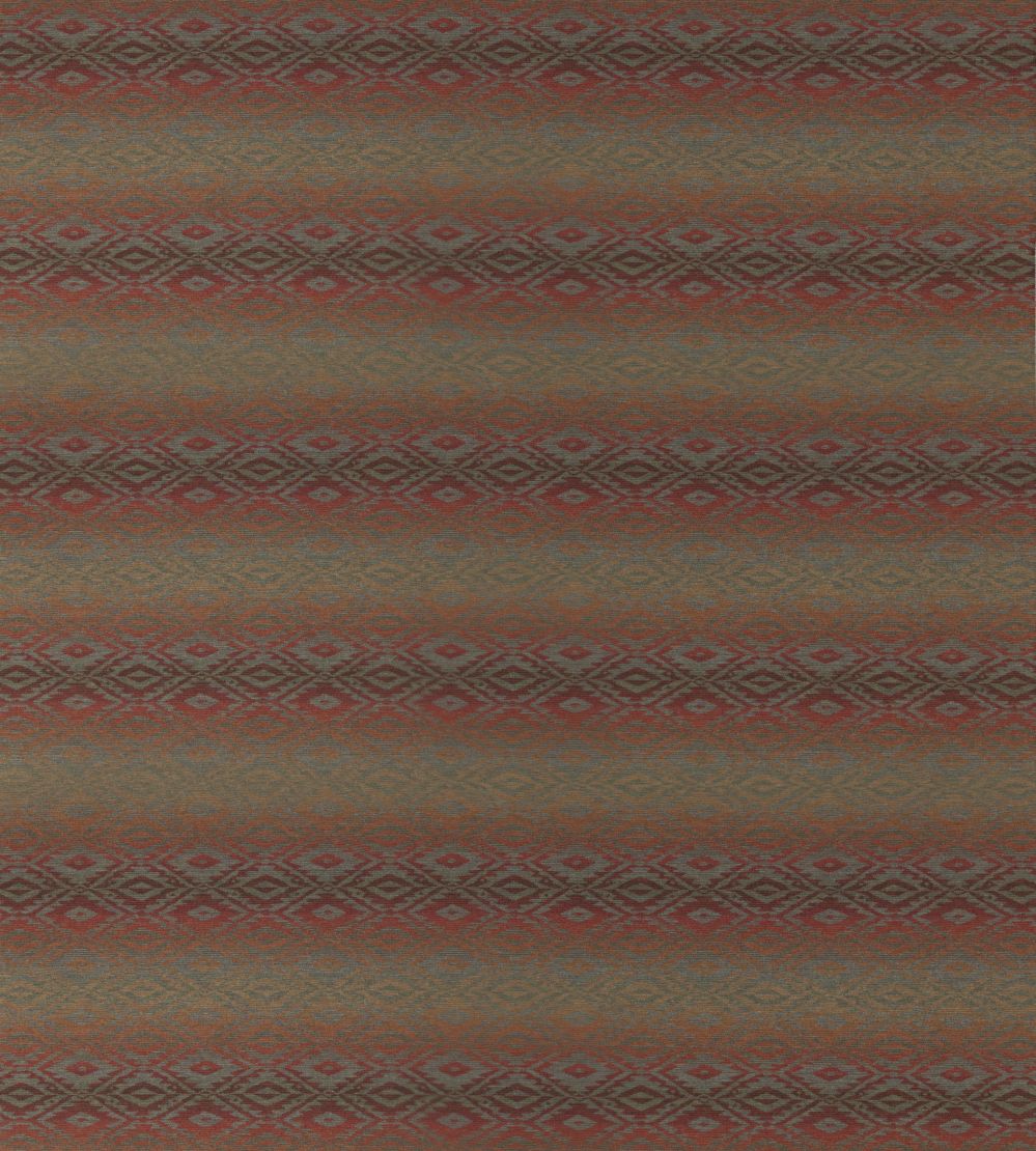 Beaumaris Fabric by Mulberry Home Red/Green