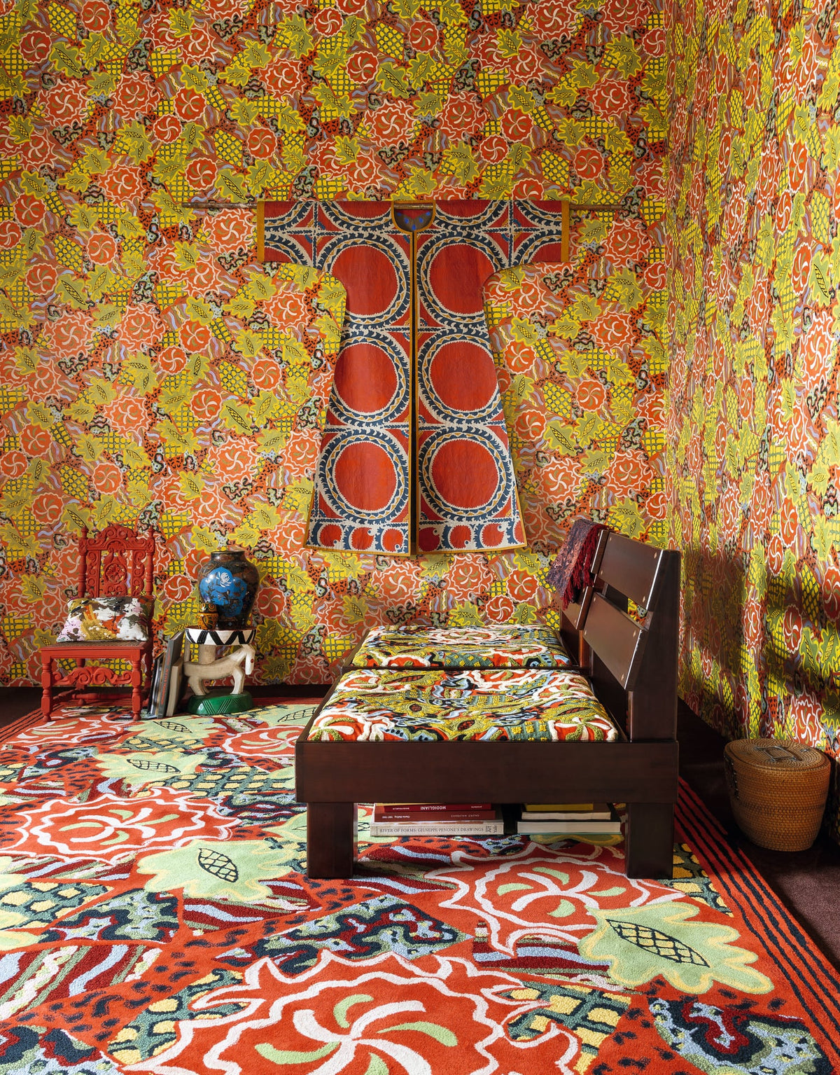 Bebelle Wallpaper by Pierre Frey shown in a room setting (view 1)