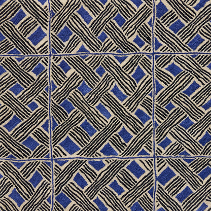 Behanzin Rug by Le Manach in Bleu (LT101003)