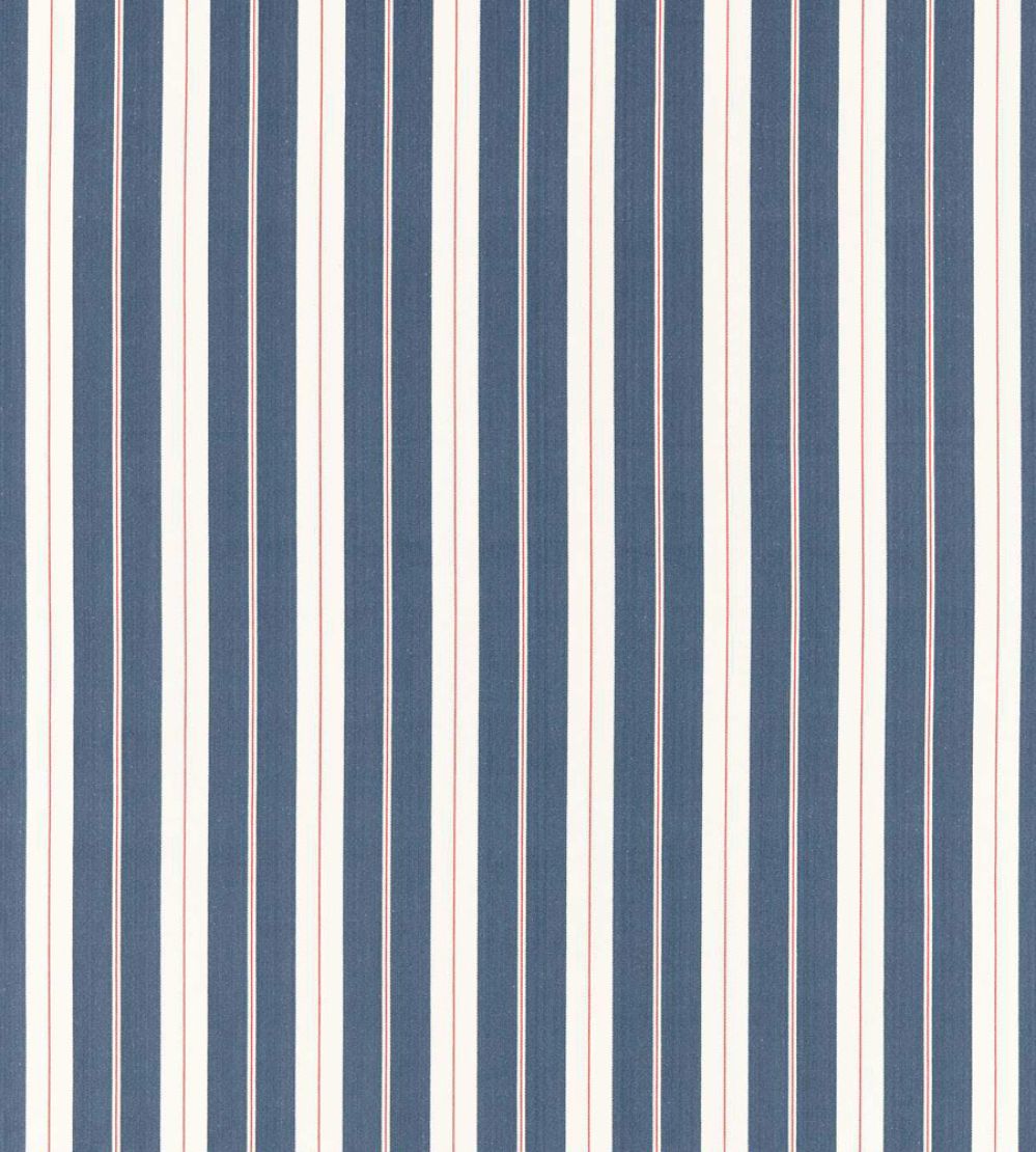 Belgravia Fabric by Clarke & Clarke Navy/Rouge