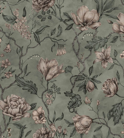 Belinda Wallpaper by Sandberg Garden Green