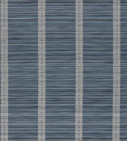 Bellagio Stripe Fabric by Zoffany Blue Stone