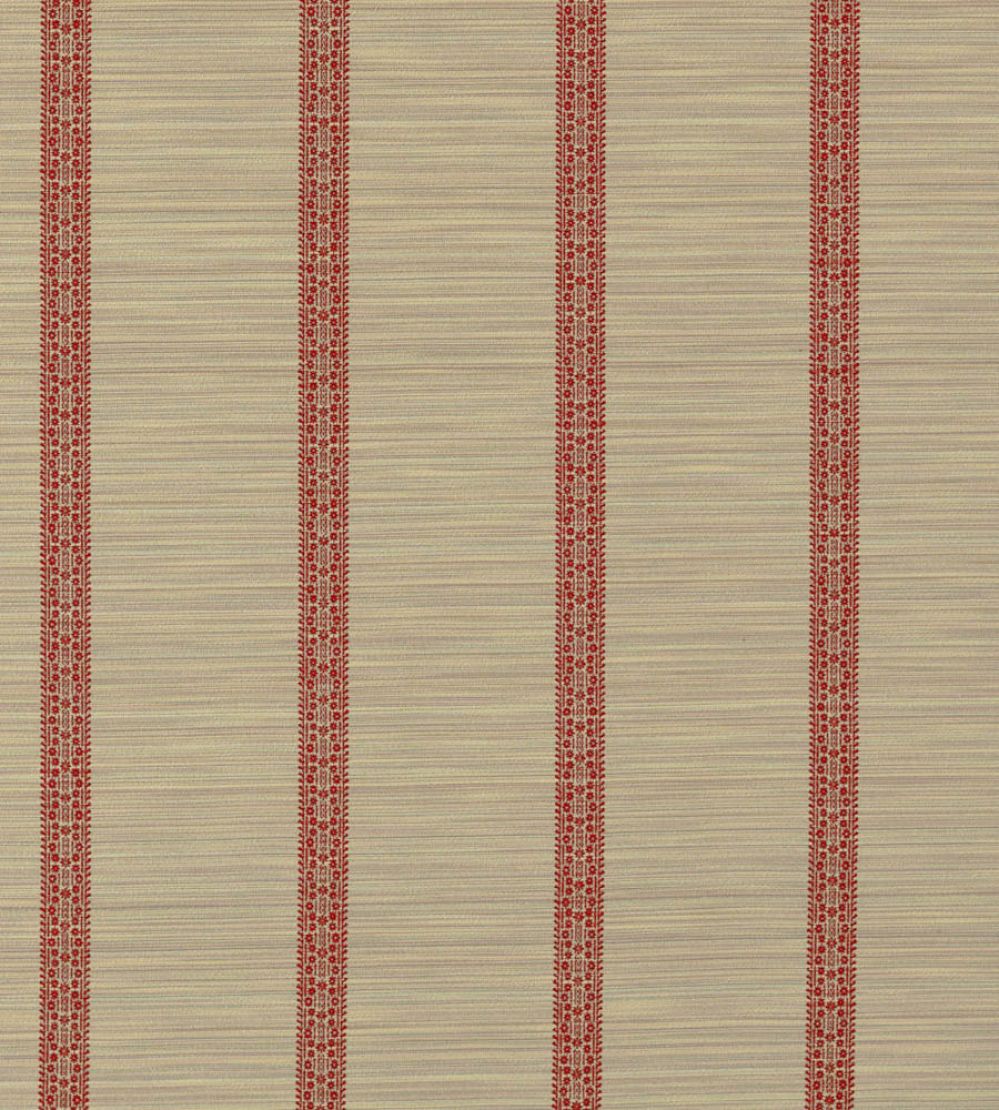 Bellagio Stripe Fabric by Zoffany Sandstone/Russet