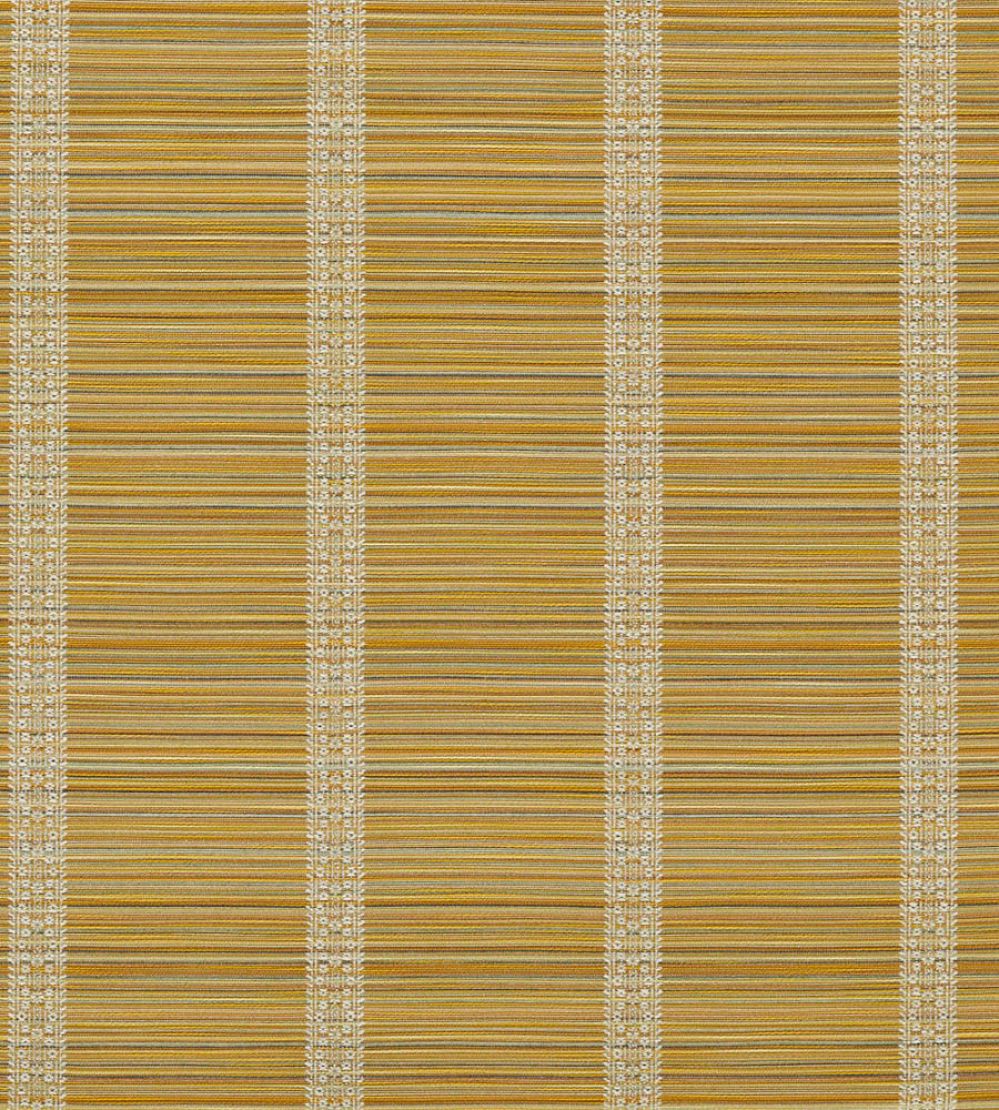 Bellagio Stripe Fabric by Zoffany Silk Yellow