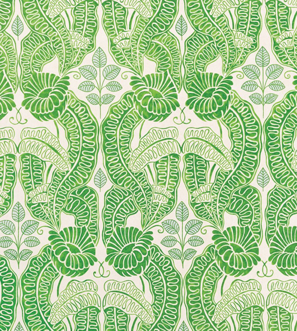 Belle De Nuit Fabric by Christopher Farr Cloth Green