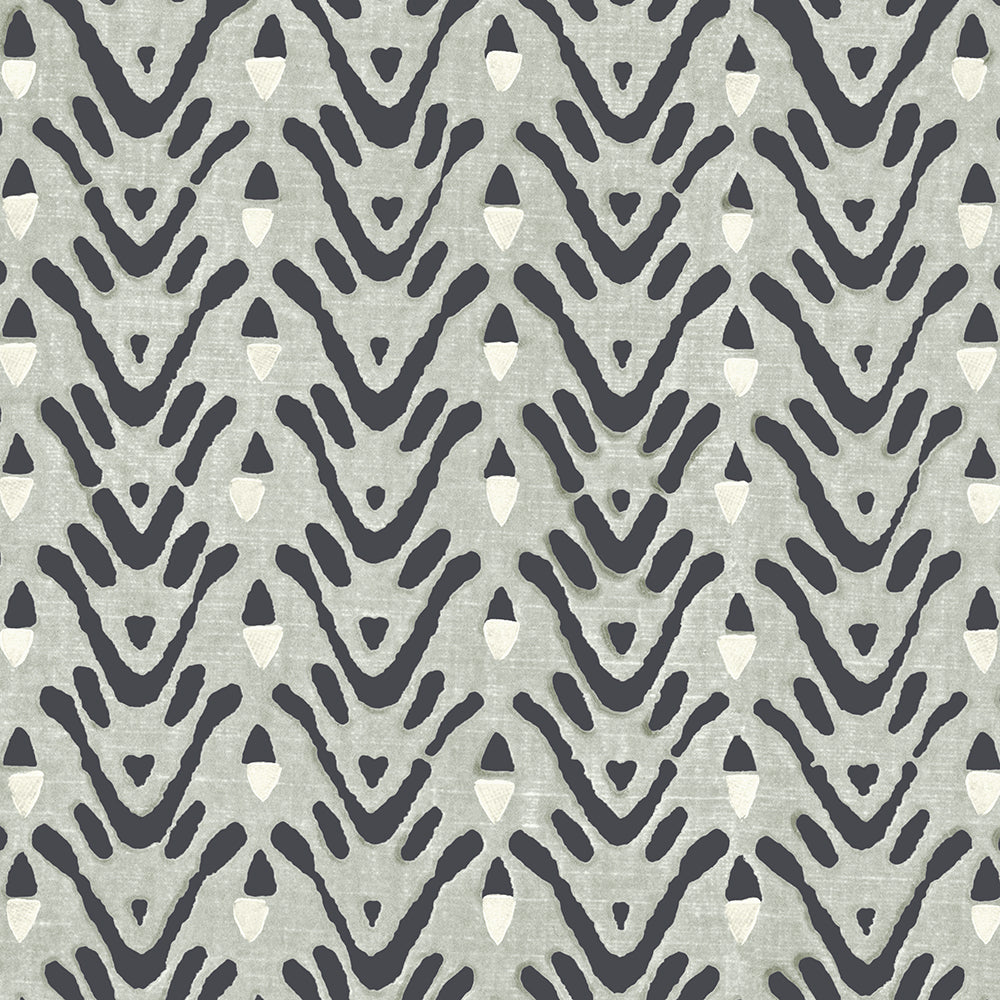 Bellflower Wallpaper by Galbraith & Paul in Iron