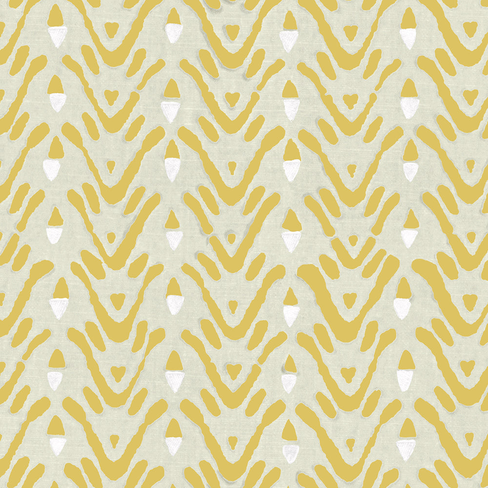 Bellflower Wallpaper by Galbraith & Paul in Ochre