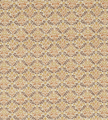 Bellflowers Fabric by Morris & Co Chocolate/Tan