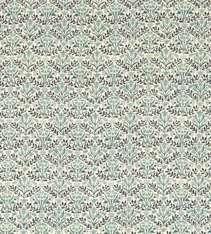 Bellflowers Fabric by Morris & Co Indigo/Seagreen