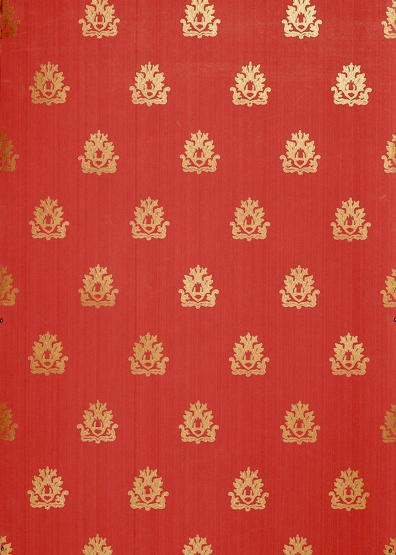 Bellini Striae Wallpaper by Watts 1874 in Redwood
