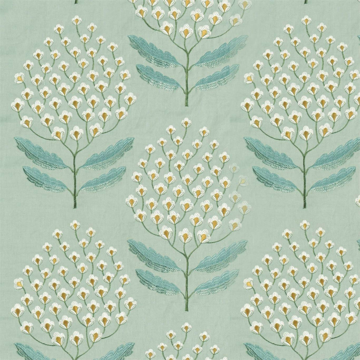 Bellis Blue Clay fabric by Sanderson