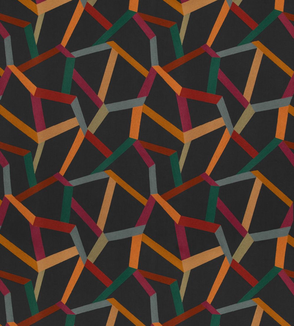 Beltane Fabric by Mulberry Home Midnight Blue