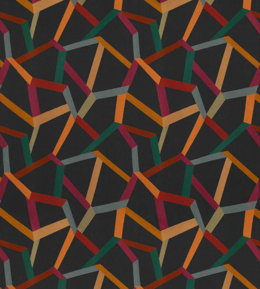 Beltane Fabric by Mulberry Home Midnight Blue