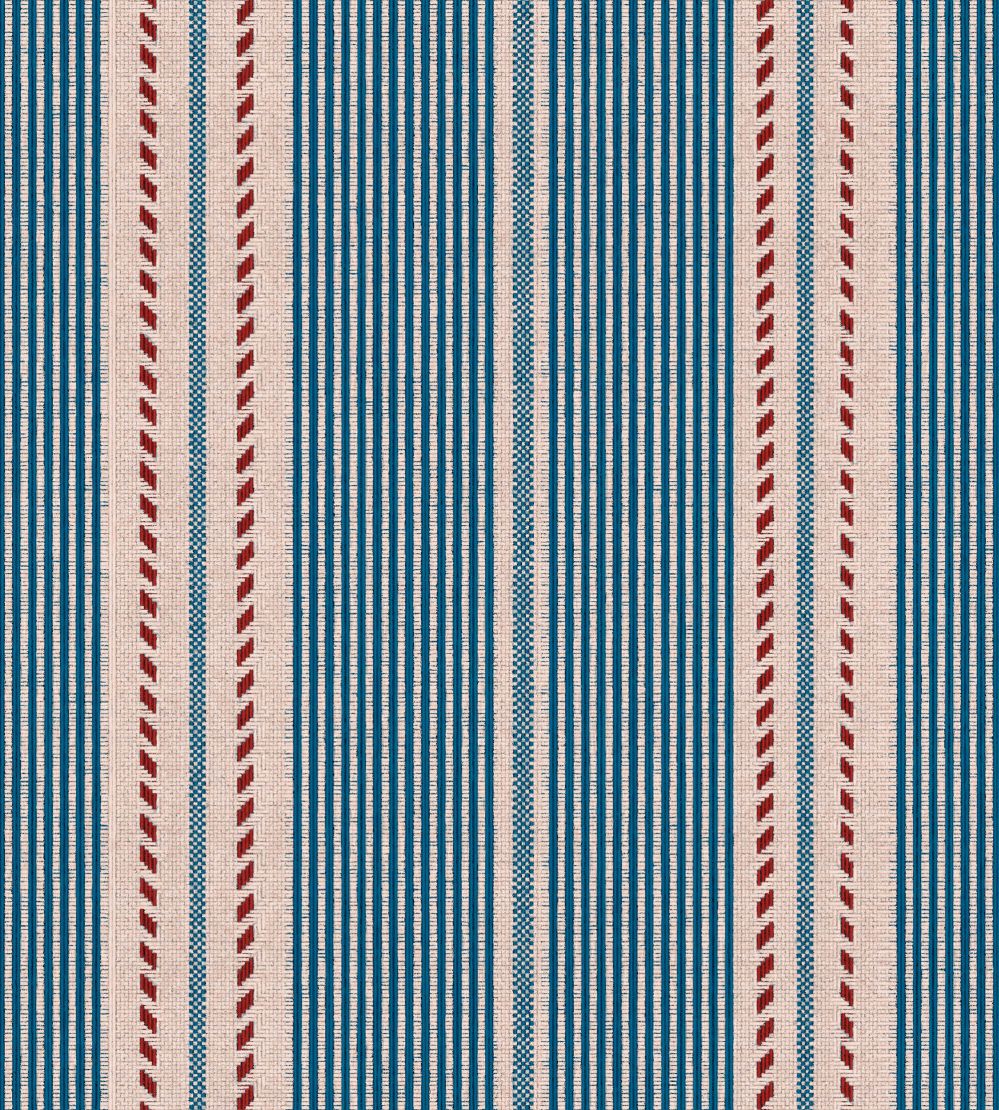 Berber Stripes Wallpaper by MINDTHEGAP Blue