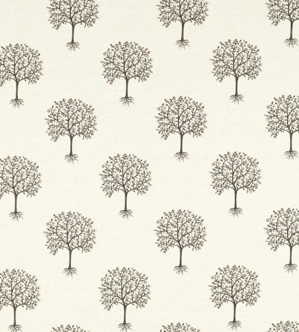 Bergamot Fabric by Clarke & Clarke Charcoal/Linen
