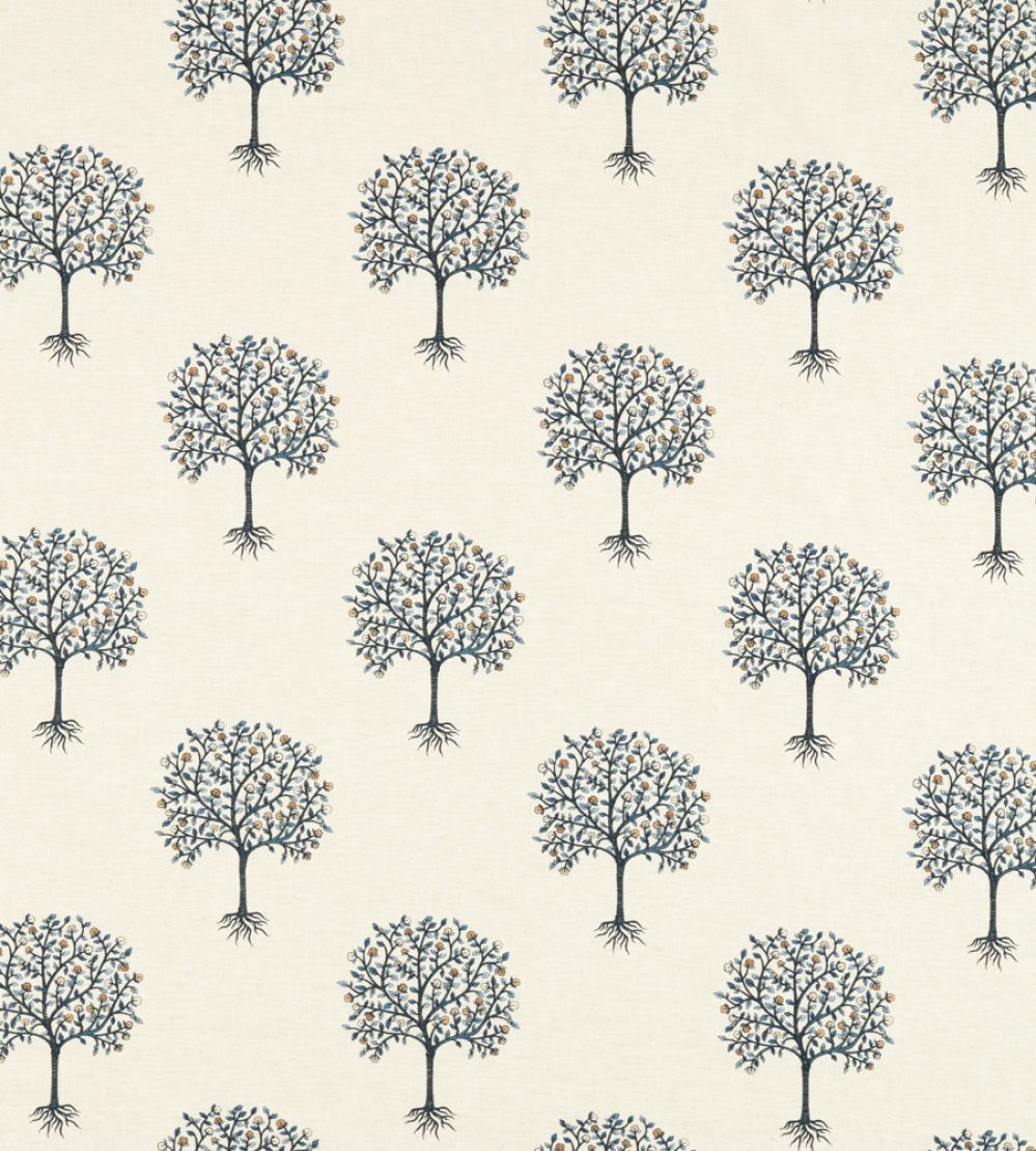 Bergamot Fabric by Clarke & Clarke Denim/Midnight