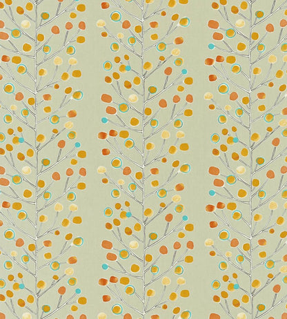 Berry Tree Fabric by Scion Neutral / Tangerine / Powder Blue / Lemon