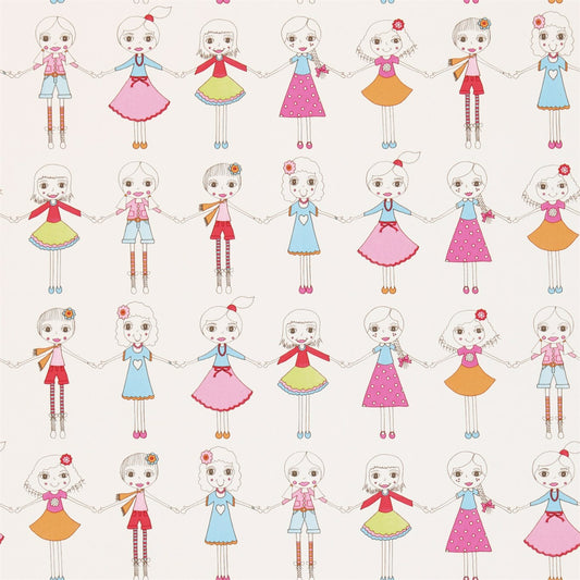 Best of Friends Neutral Multi wallpaper by Harlequin