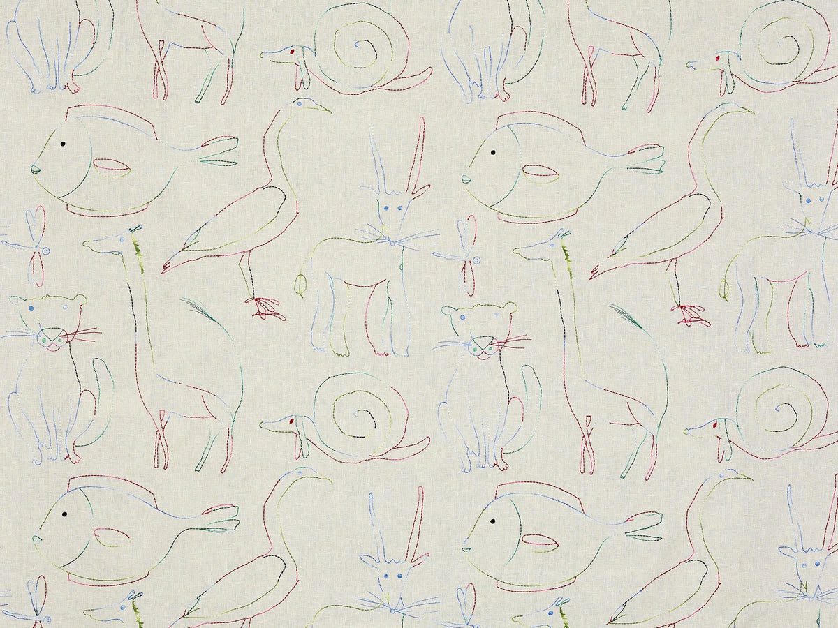 Bestiaire Enchante Fabric by Pierre Frey in Multicolore (F3558001)