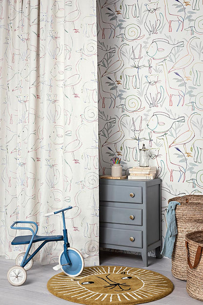 Bestiaire Enchante Fabric by Pierre Frey shown in a room setting (view 2)