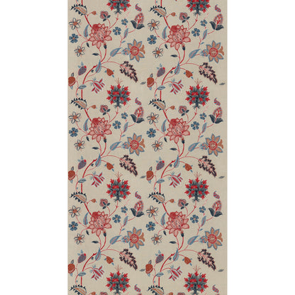 Baker's Indienne Embroidery Fabric by G P & J Baker in Indigo/Red