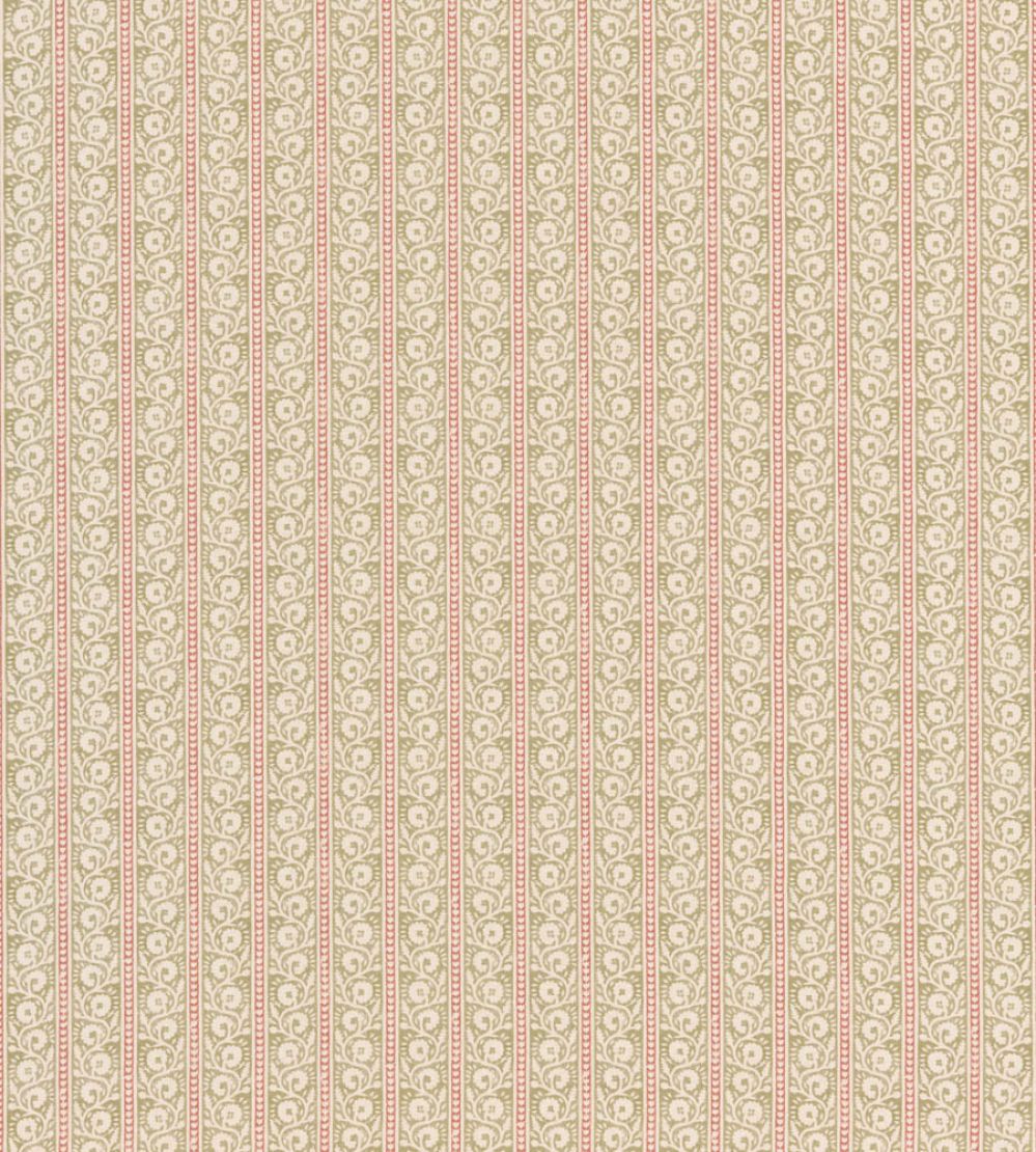 Bibury Fabric by GP & J Baker Green/Red