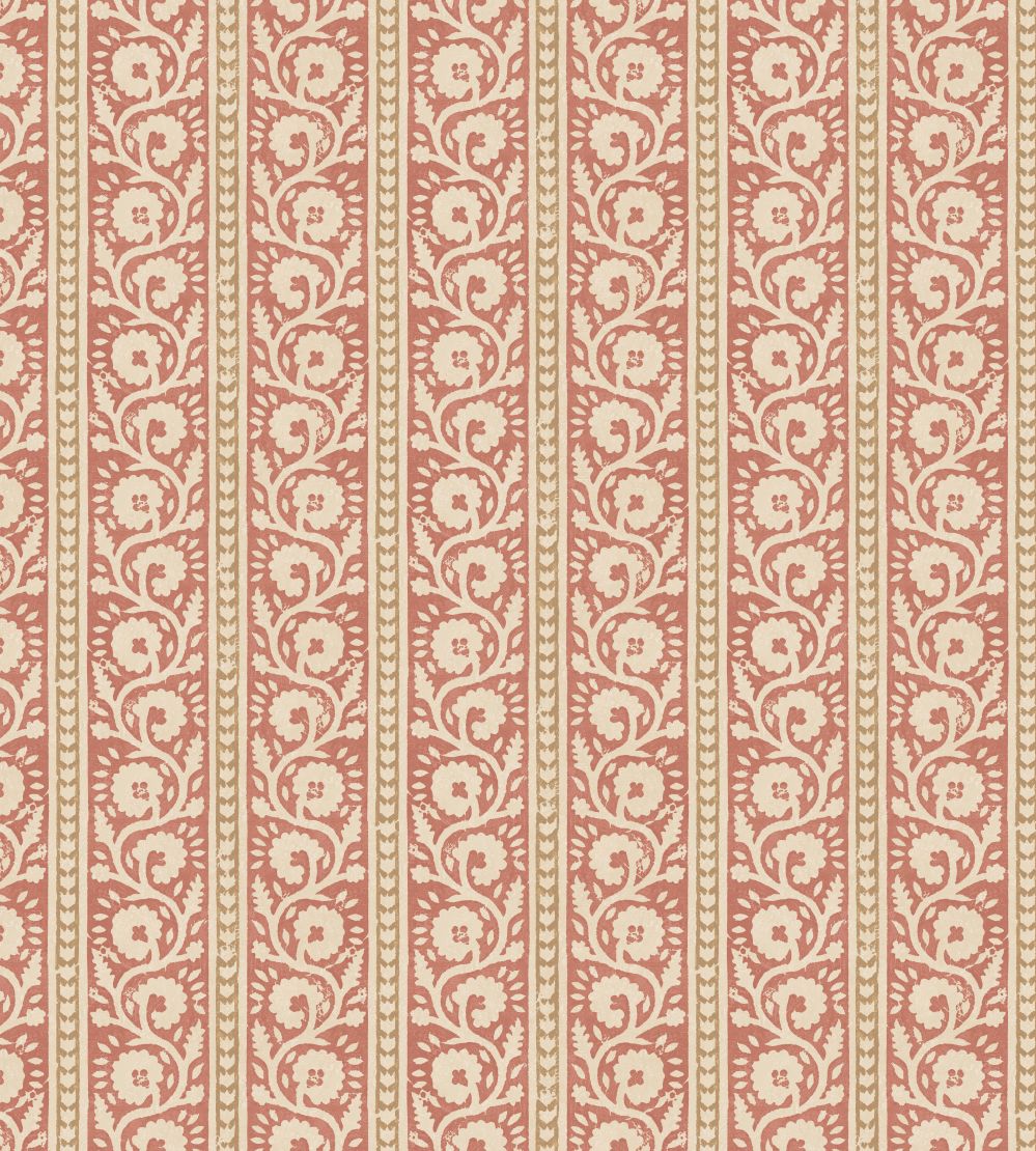 Bibury Wallpaper by GP & J Baker Red/Sand