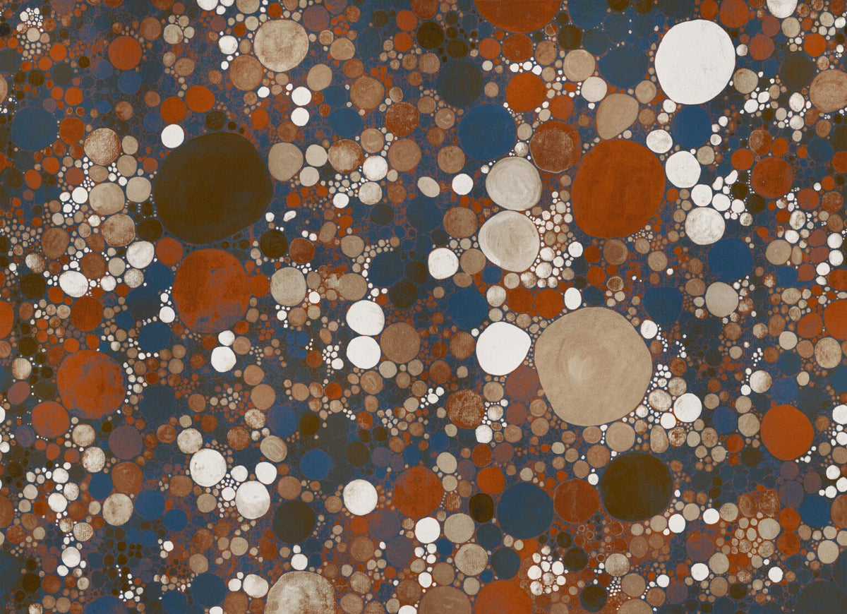 Big Bang mural by Coordonné in Silver, flat pattern view
