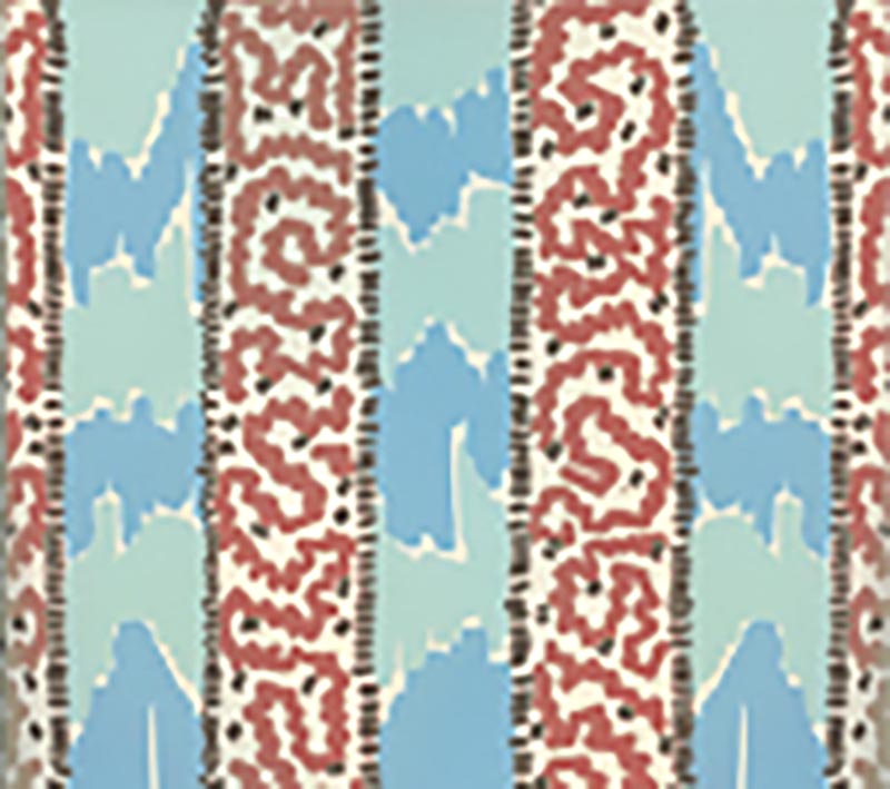 Bijou Stripe New Blue New Shrimp wallpaper by China Seas
