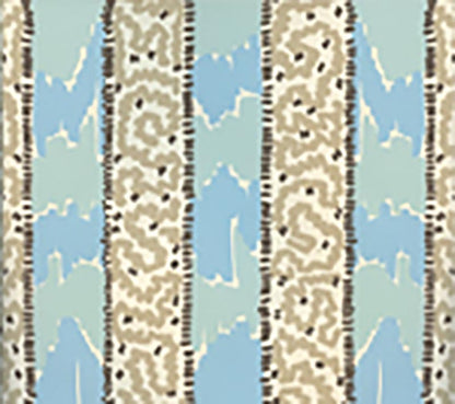 Bijou Stripe New Blue Brown Taupe wallpaper by China Seas