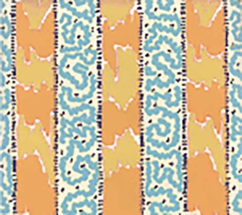 Bijou Stripe Yellow Blue wallpaper by China Seas
