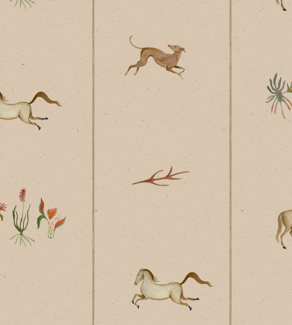 Bike Ride Wallpaper by Coordonne Beige