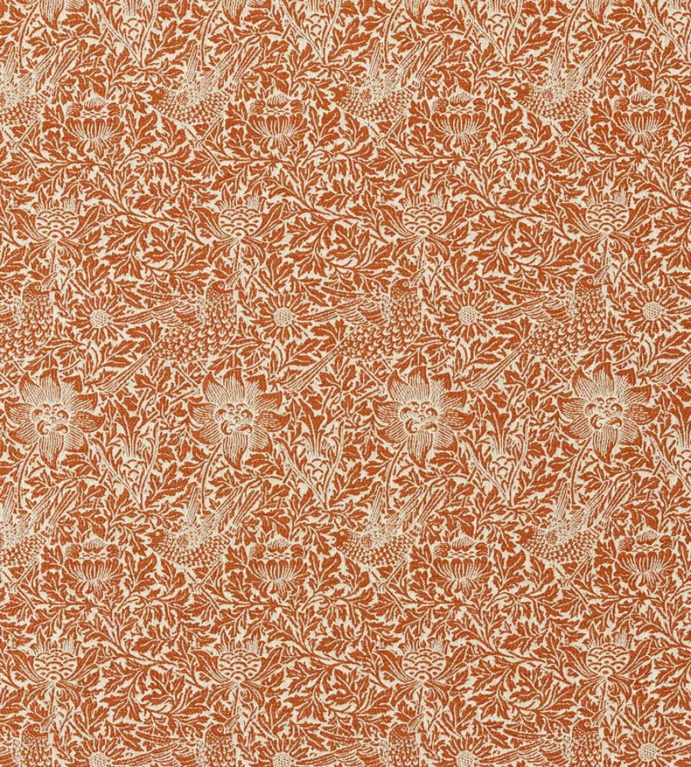 Bird & Anemone Weave Outdoor Fabric by Morris & Co Apricot/Linen