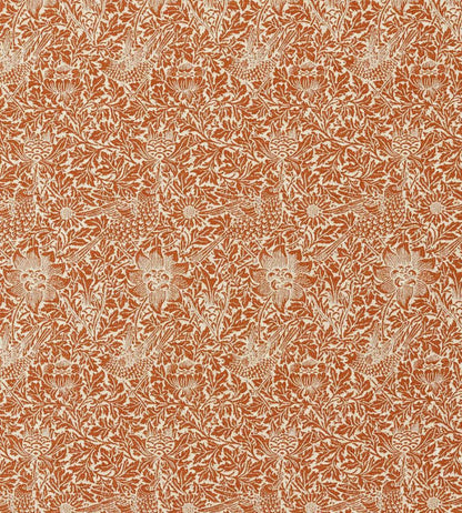 Bird & Anemone Weave Outdoor Fabric by Morris & Co Apricot/Linen