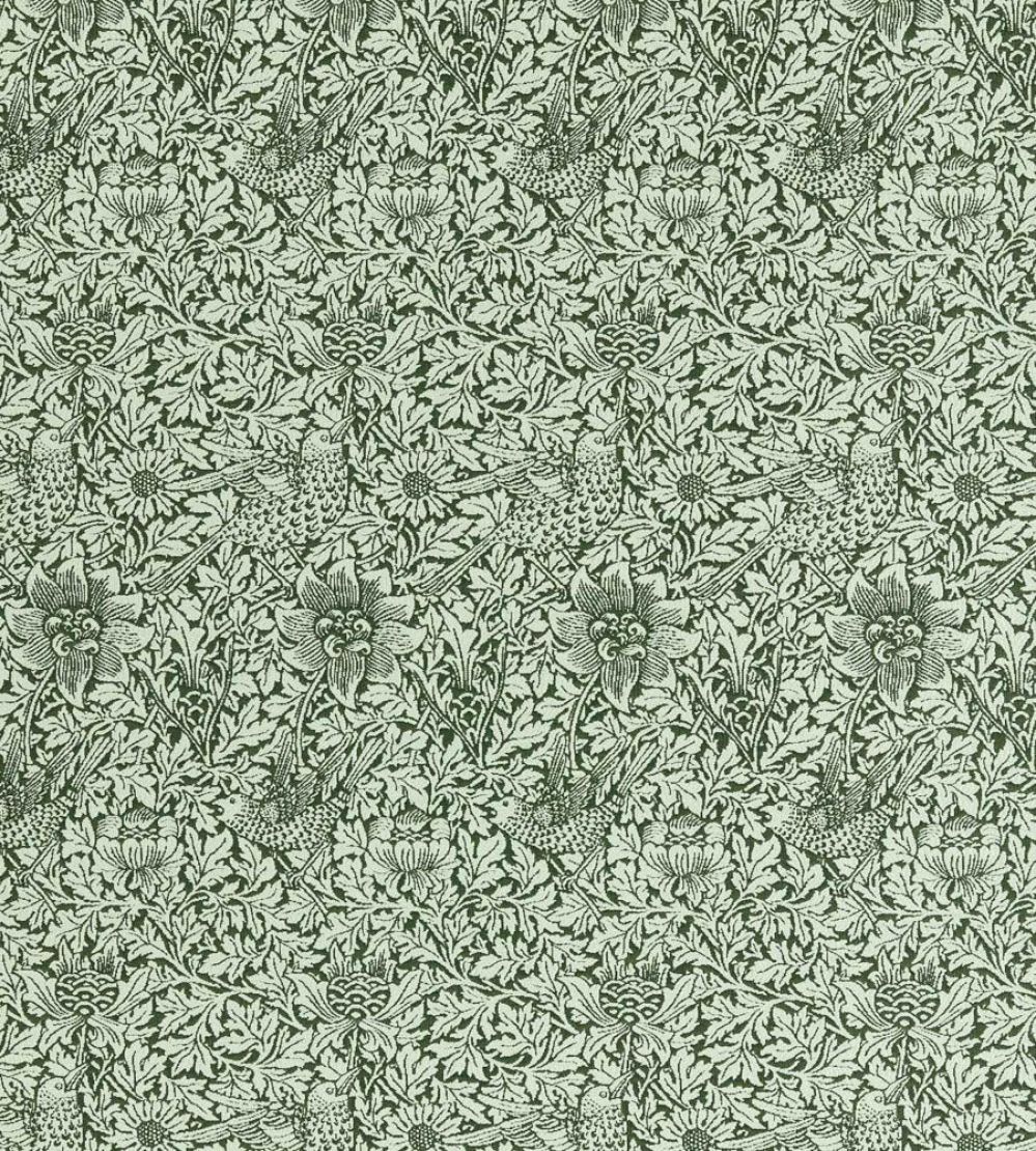 Bird & Anemone Weave Outdoor Fabric by Morris & Co Teal