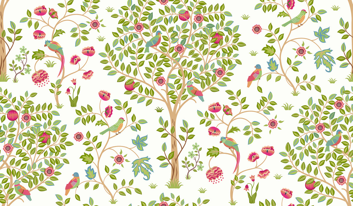 Bird Garden Day mural by Rebel Walls