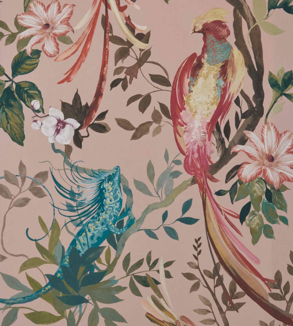 Bird Sonnet Wallpaper by 1838 Wallcoverings Blush