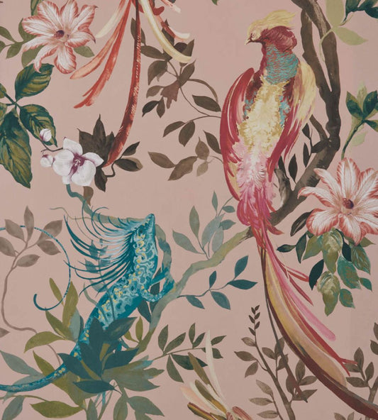 Bird Sonnet Wallpaper by 1838 Wallcoverings Blush