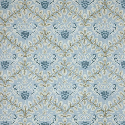 Birds & Grape Annesley Blue wallpaper by Morris & Co