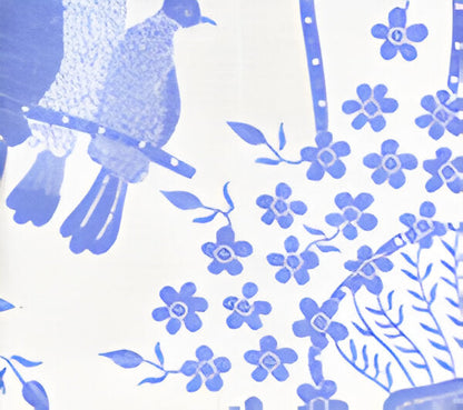 Birds II China Blue fabric by China Seas