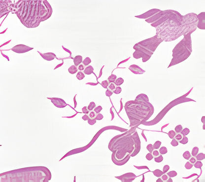 Birds II Lilac fabric by China Seas